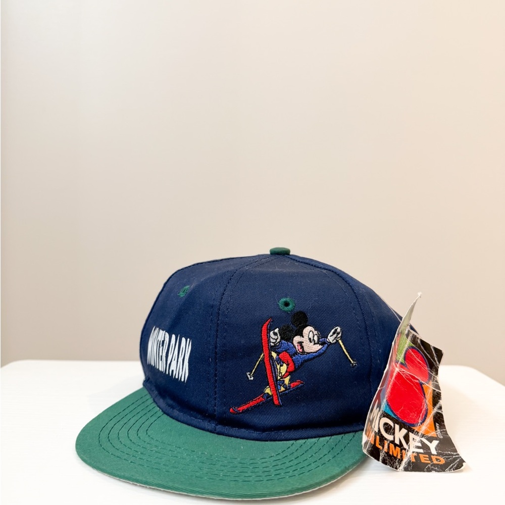 Vintage Mickey Mouse Kids Cap WITH TAG- Blue and Green